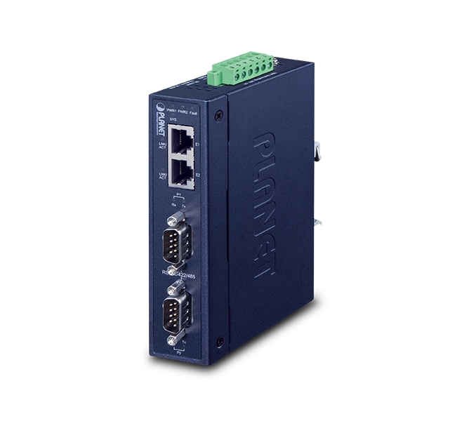 Industrial 2-Port RS232/RS422/RS485 Serial Device Server