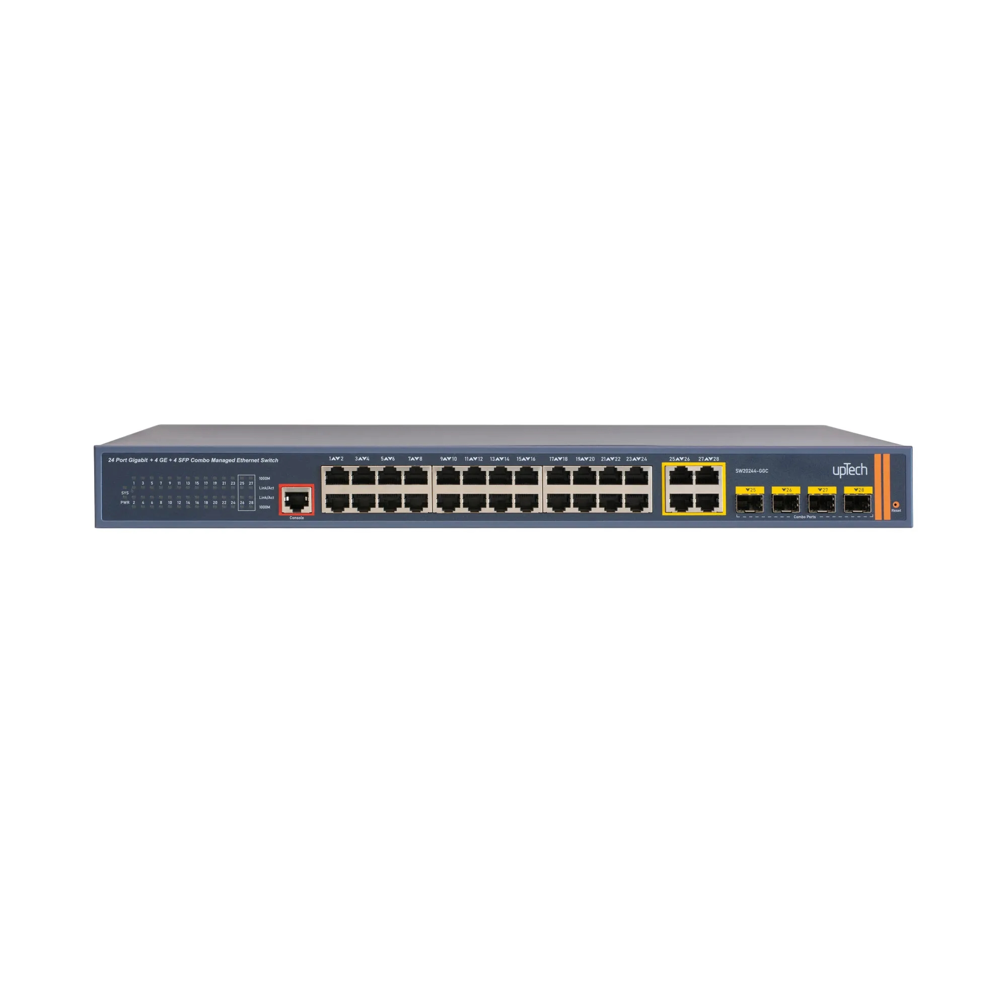 L2+ Yönetilebilir 24x 10/100/1000M RJ45 Port + 4x Gigabit Kombo SFP Ethernet Switch