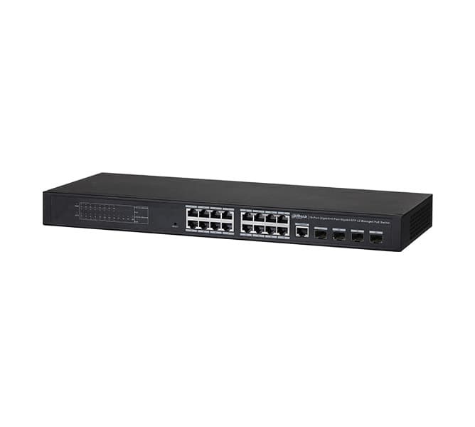 16 Portlu PoE Yönetilebilir Gigabit Switch