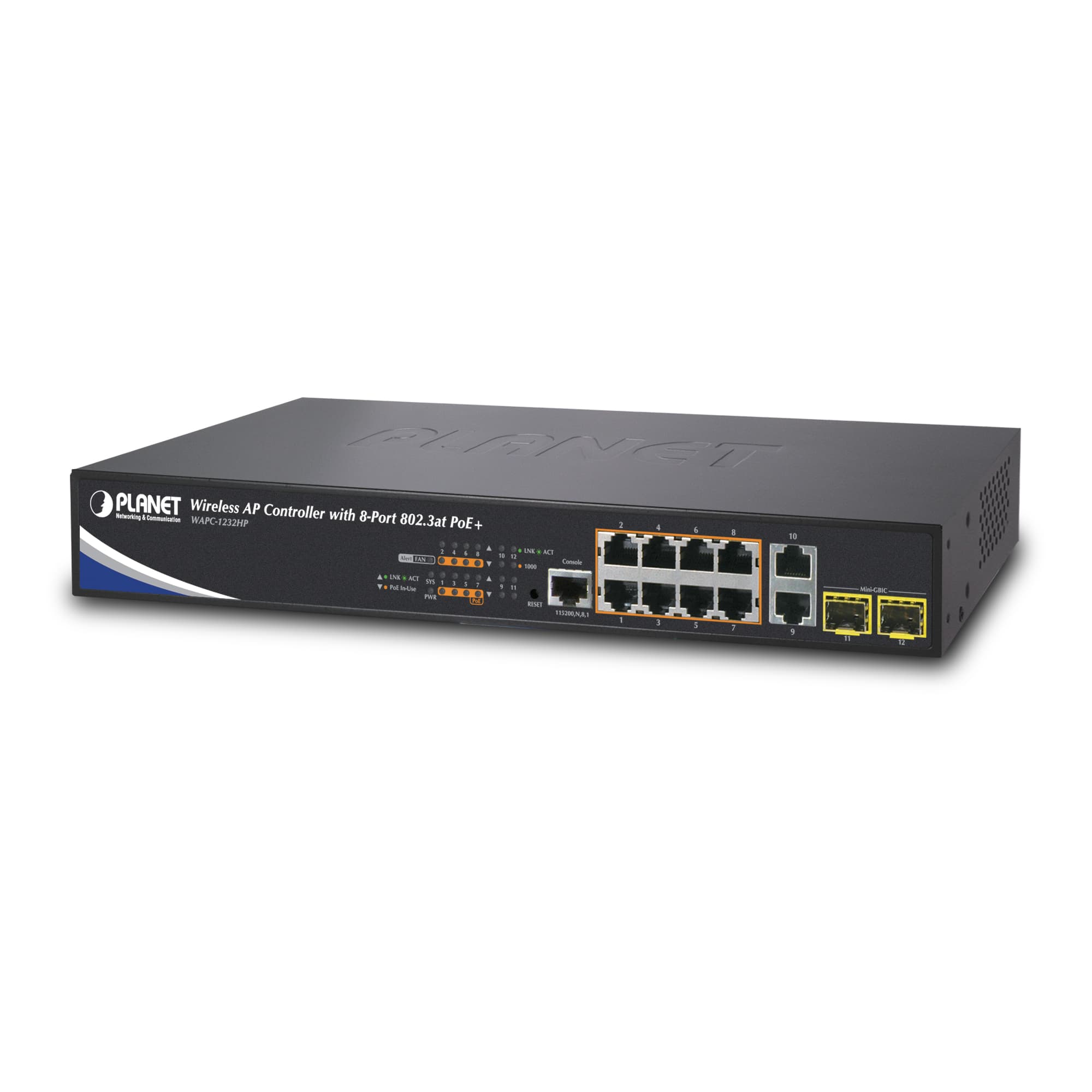 Wireless AP Controller with 8-Port 802.3at PoE+ 