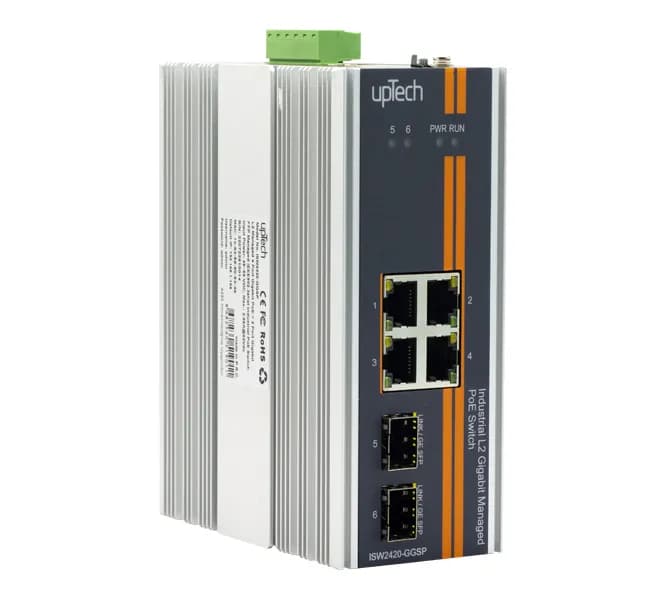 L2 Yönetilen 4 Port Gigabit PoE + 2 Port Gigabit SFP Yönetilen IEEE802.3af/at Endüstriyel PoE Anahtarı 2
