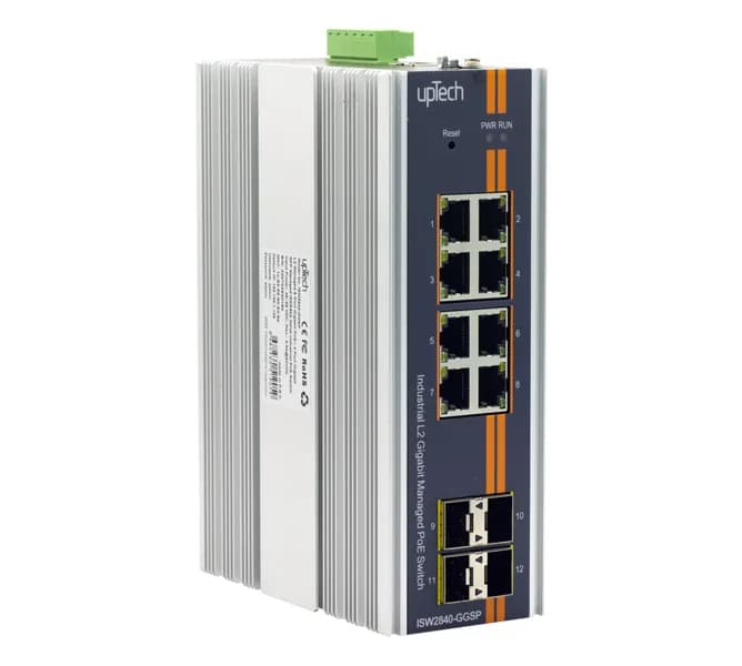 L2 Yönetilebilir 8 Port Gigabit PoE + 4 Port Gigabit SFP Yönetilebilir IEEE802.3af/at Endüstriyel PoE Switch 2