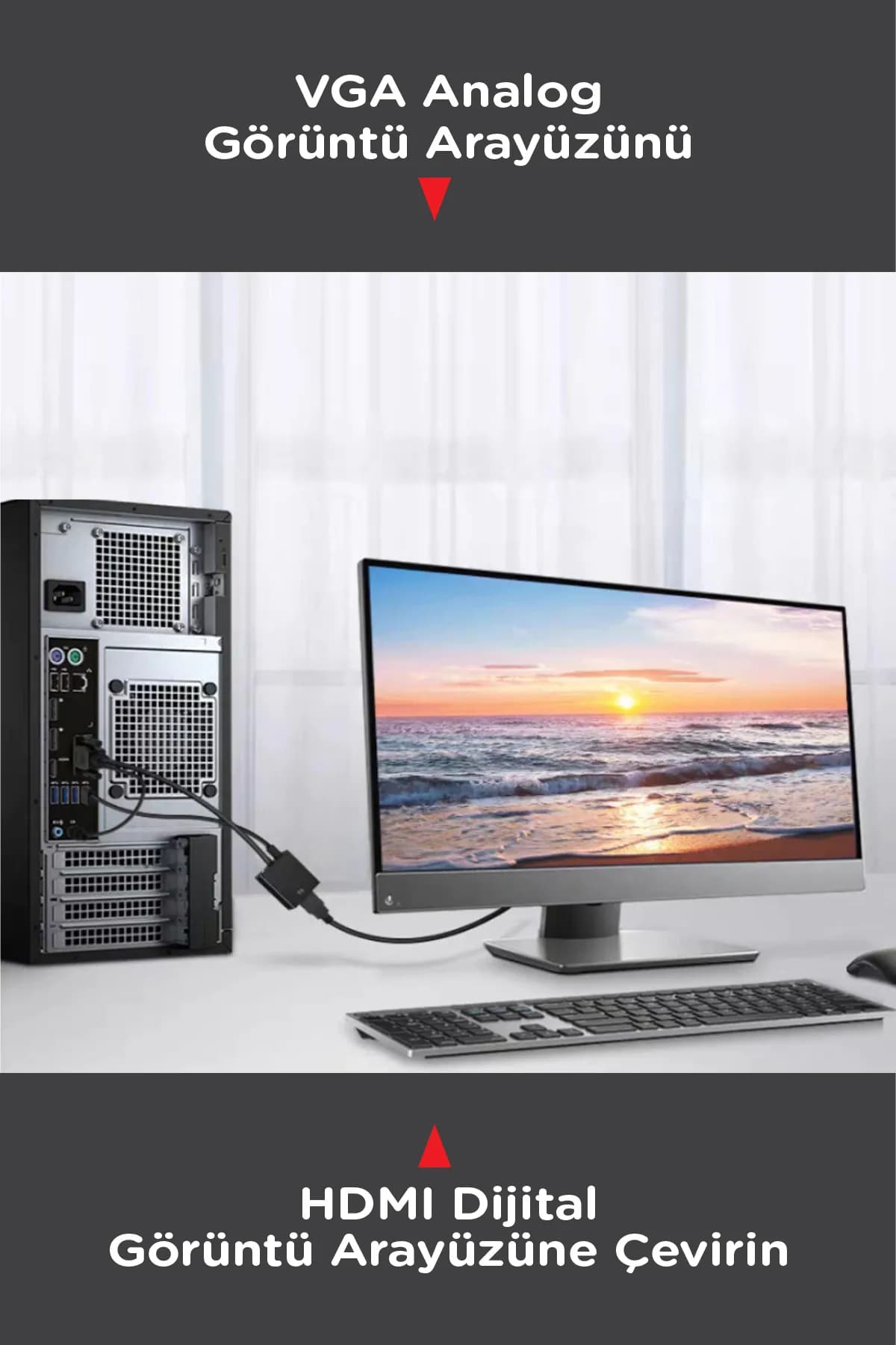 VGA+USB to HDMI Converter Cable with Audio 3