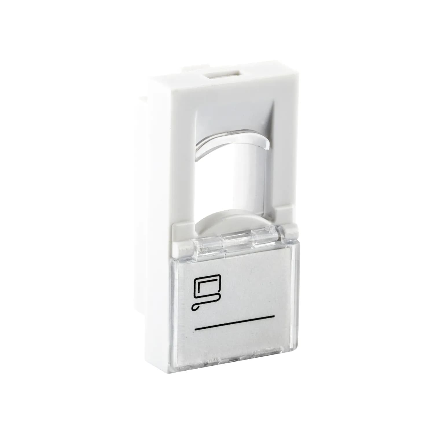 Face Plate 1 Port with Slide Dust Cover 22.5x45mm 