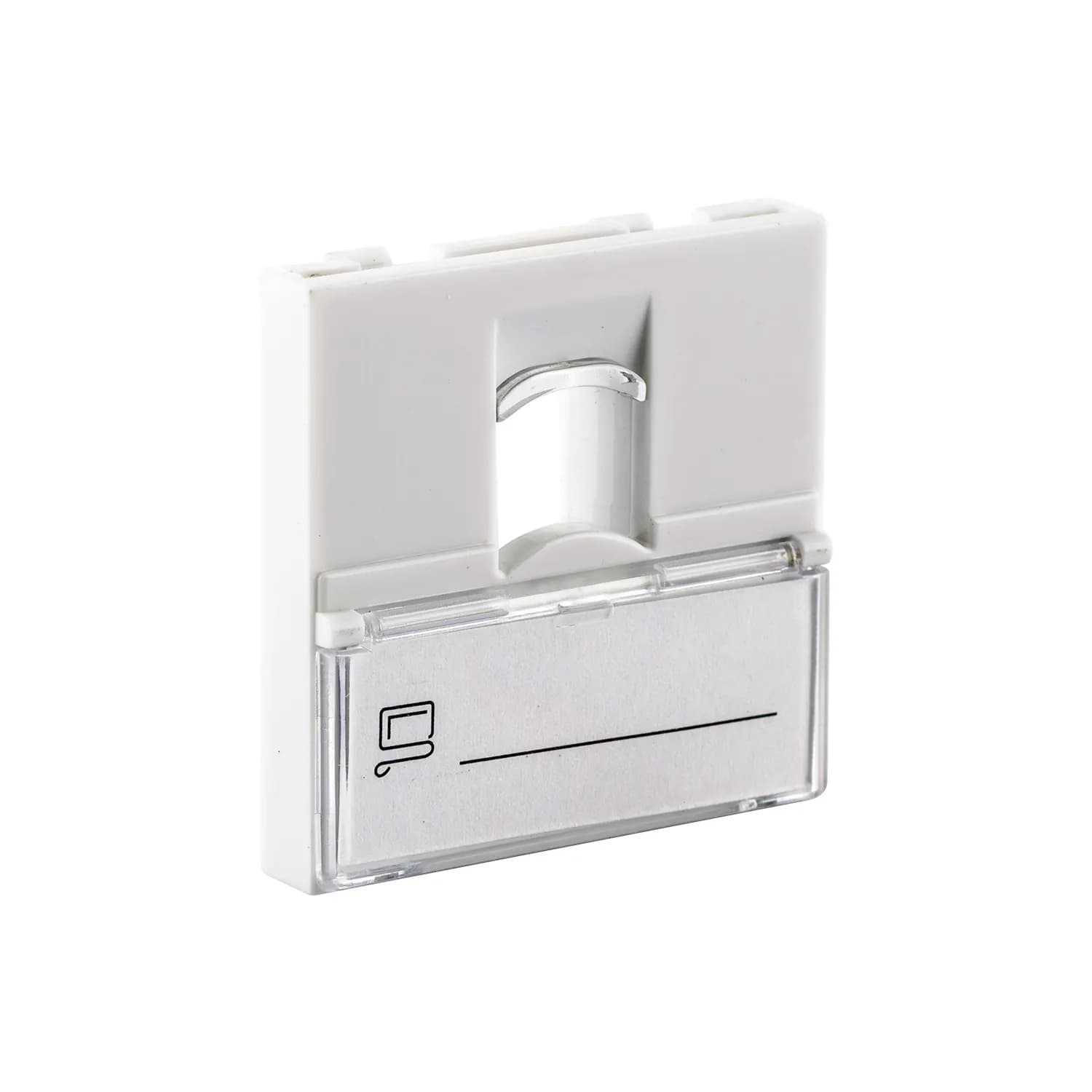Face Plate 1 Port with Slide Dust Cover 45x45mm 