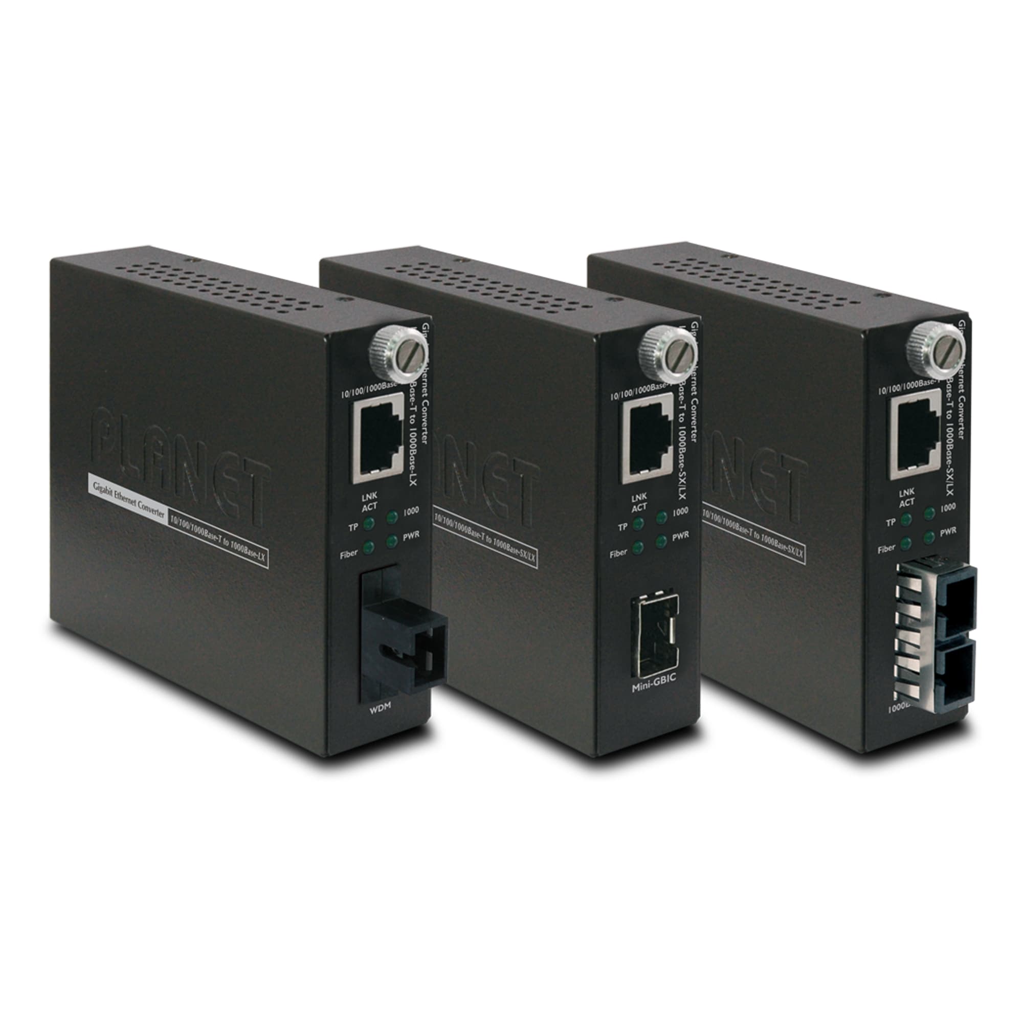 10/100/1000BASE-T to 1000BASE-SX/LX Smart Media Converter